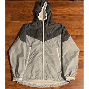 Nike Windrunner Hooded Windbreaker Jacket Mens Small Grey Full Zip